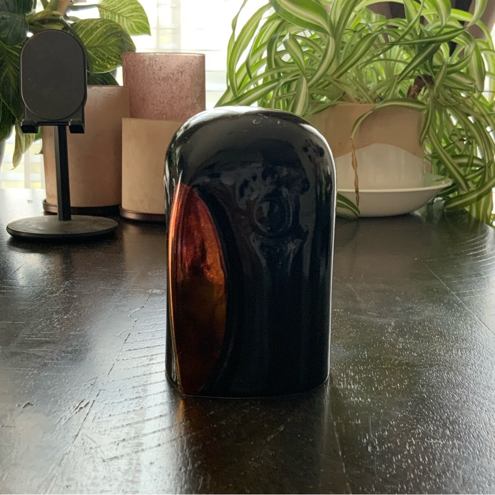 IKEA RUSKIGT Black Gold Ceramic Bird Figurine